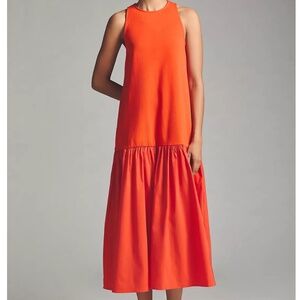Anthropologie Maeve Sleeveless Flounce Dress